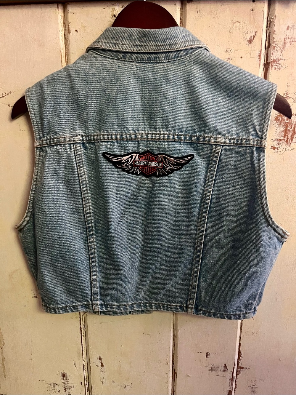 Harley Davidson Vintage JUST USA Denim Vest